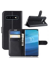 Brodef Wallet Чехол книжка кошелек для Samsung Galaxy S10 черный