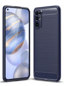 Brodef Carbon Силиконовый чехол для Huawei Honor 30 синий
