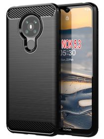 Brodef Carbon Силиконовый чехол для Nokia 5.3 черный