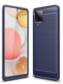 Brodef Carbon Силиконовый чехол для Samsung Galaxy A12 синий