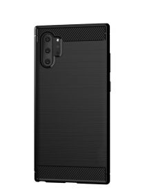 Brodef Carbon Силиконовый чехол для Samsung Galaxy Note 10 Plus Черный