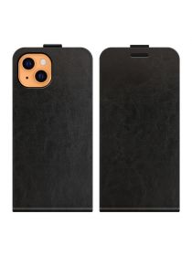 Brodef Flip вертикальный эко кожаный чехол книжка iPhone 13 mini Черный