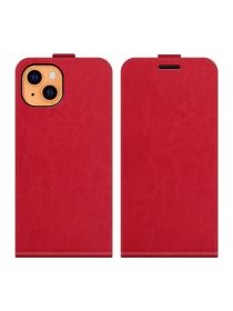 Brodef Flip вертикальный эко кожаный чехол книжка iPhone 13 mini Красный