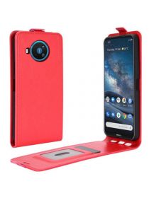 Brodef Flip вертикальный эко кожаный чехол книжка Nokia 8.3 5G красный