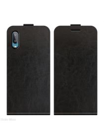 Brodef Flip вертикальный эко кожаный чехол книжка Samsung Galaxy A02 Черный