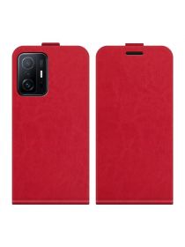 Brodef Flip вертикальный эко кожаный чехол книжка Xiaomi 11T / 11T Pro Красный