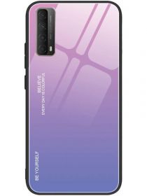 Brodef Gradation стеклянный чехол для Gradation Градиентный чехол из стекла и силиконового бампера для Huawei P Smart 2021 розовый