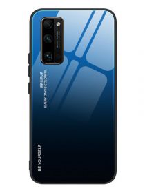 Brodef Gradation стеклянный чехол для Huawei Honor 30 синий