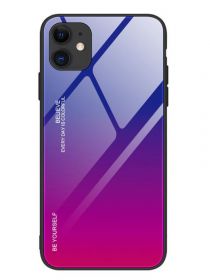 Brodef Gradation стеклянный чехол для iPhone 12 Pro Max фиолетовый