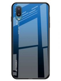 Brodef Gradation стеклянный чехол для Samsung Galaxy A02 Синий