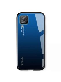 Brodef Gradation стеклянный чехол для Samsung Galaxy A12 Синий