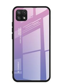 Brodef Gradation стеклянный чехол для Samsung Galaxy A22s / Самсунг Галакси А22с Розовый