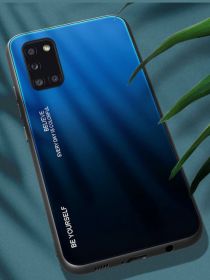 Brodef Gradation стеклянный чехол для Samsung Galaxy A31 синий