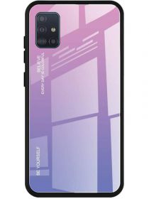 Brodef Gradation стеклянный чехол для Samsung Galaxy A41 розовый