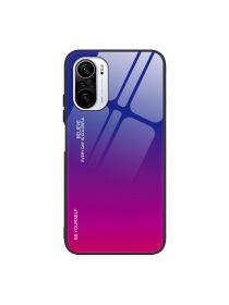 Brodef Gradation стеклянный чехол для Xiaomi Poco F3 фиолетовый