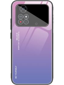 Brodef Gradation стеклянный чехол для Xiaomi Poco M4 Pro 4G Розовый