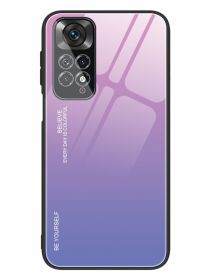 Brodef Gradation стеклянный чехол для Xiaomi Poco M4 Pro 5G Фиолетовый / Розовый