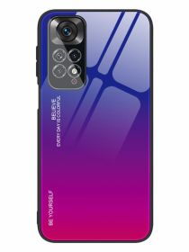 Brodef Gradation стеклянный чехол для Xiaomi Poco M4 Pro 5G Синий / Розовый