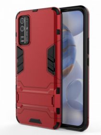 Brodef IRON Противоударный с подставкой чехол для Huawei Honor 30 красный
