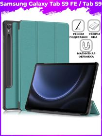 Brodef TriFold чехол книжка для Samsung Galaxy Tab S9 / S9 FE Зеленый