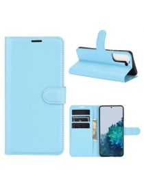 Brodef Wallet чехол книжка для Samsung Galaxy S21 голубой