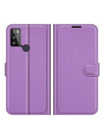 Brodef Wallet Чехол книжка кошелек для Alcatel 1S (2021) / 3L (2021) фиолетовый