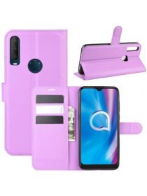Brodef Wallet Чехол книжка кошелек для Alcatel 1SE (2020) фиолетовый
