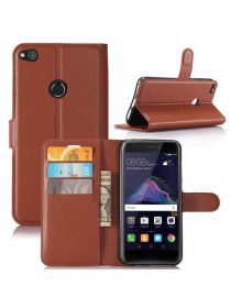 Brodef Wallet Чехол книжка кошелек для Huawei Honor 8 Lite коричневый