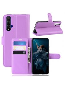 Brodef Wallet Чехол книжка кошелек для Huawei Nova 5T / Honor 20 фиолетовый