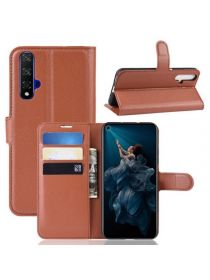 Brodef Wallet Чехол книжка кошелек для Huawei Nova 5T / Honor 20 коричневый