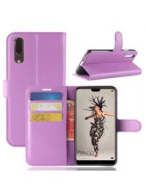 Brodef Wallet Чехол книжка кошелек для Huawei P20 фиолетовый