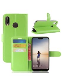 Brodef Wallet Чехол книжка кошелек для Huawei P20 lite зеленый