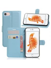Brodef Wallet Чехол книжка кошелек для iPhone SE 2020 / iPhone 7 / iPhone 8 голубой