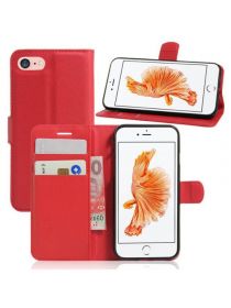 Brodef Wallet Чехол книжка кошелек для iPhone SE 2020 / iPhone 7 / iPhone 8 красный