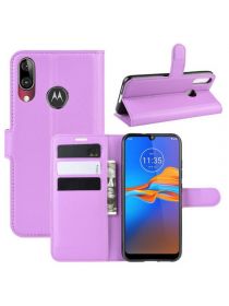 Brodef Wallet Чехол книжка кошелек для Motorola Moto E6 Plus фиолетовый