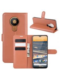 Brodef Wallet Чехол книжка кошелек для Nokia 5.3 коричневый