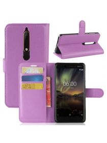 Brodef Wallet Чехол книжка кошелек для Nokia 6.1 фиолетовый