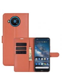 Brodef Wallet Чехол книжка кошелек для Nokia 8.3 5G коричневый