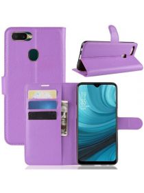 Brodef Wallet Чехол книжка кошелек для Oppo A7 / Oppo A12 фиолетовый