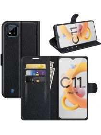 Brodef Wallet Чехол книжка кошелек для Realme C11 2021 черный