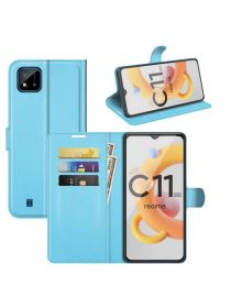 Brodef Wallet Чехол книжка кошелек для Realme C11 2021 голубой