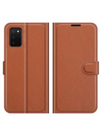 Brodef Wallet Чехол книжка кошелек для Samsung Galaxy A03s коричневый