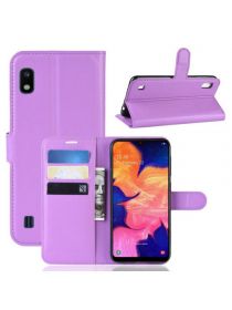 Brodef Wallet Чехол книжка кошелек для Samsung Galaxy A10 фиолетовый