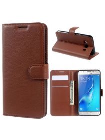 Brodef Wallet Чехол книжка кошелек для Samsung Galaxy J5 (2016) SM-J510F/DS коричневый