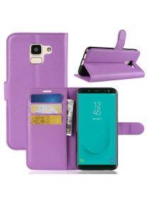 Brodef Wallet Чехол книжка кошелек для Samsung Galaxy J6 2018 фиолетовый