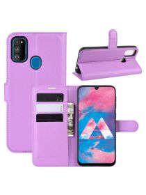 Brodef Wallet Чехол книжка кошелек для Samsung Galaxy M30s / Galaxy M21 фиолетовый