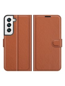 Brodef Wallet Чехол книжка кошелек для Samsung Galaxy S22 Plus / S22+ коричневый