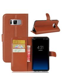 Brodef Wallet Чехол книжка кошелек для Samsung Galaxy S8 plus коричневый