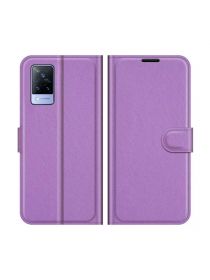 Brodef Wallet Чехол книжка кошелек для Vivo v21 фиолетовый