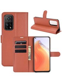 Brodef Wallet Чехол книжка кошелек для Xiaomi Mi 10T коричневый
